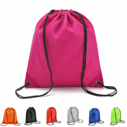 Sacola esportiva com cordão, cores sólidas, sacola de ginástica, bolsa escolar, para sapatos, nova, 7 cores, 2019