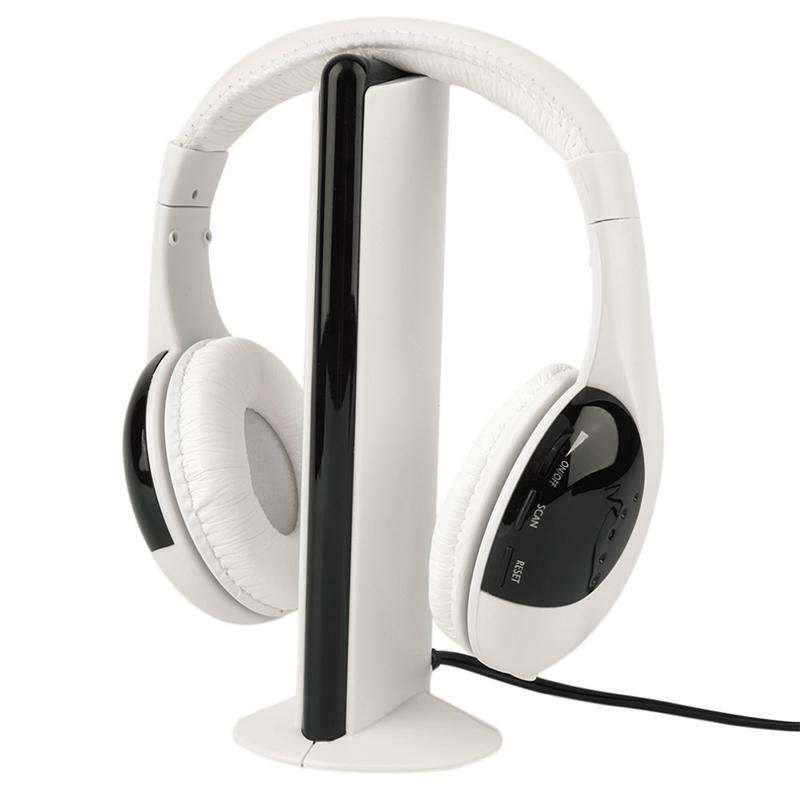 BEESCLOVER Wireless Headphone 5 in 1 Folding Headset Wireless Headphones Cordless RF Mic for PC TV DVD CD MP3 MP4 Universal r29