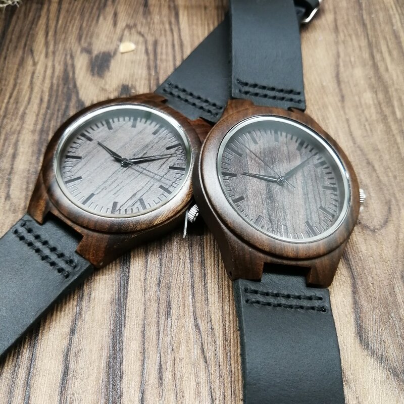 Деревянные часы с гравировкой «Я люблю тебя», мужские часы, подарок на день рождения, индивидуальные часы, наручные часы, деревянные подарки