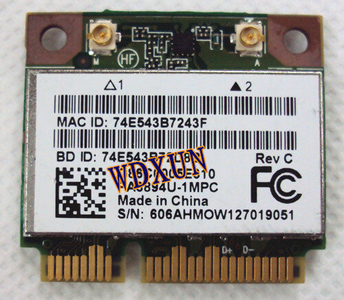 Карта Wi-Fi Atheros AR5B195 Half PCI-E, 150 Мбит/с, Bluetooth 3,0