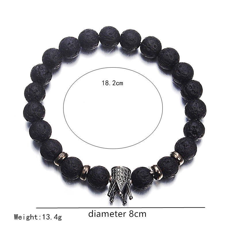Heiße Mode Für Männer und frauen Armband Vulkanischen Stein Crown Elephant Sonne Charme Armband Schmuck Geeignet für Sommer Strand geschenk