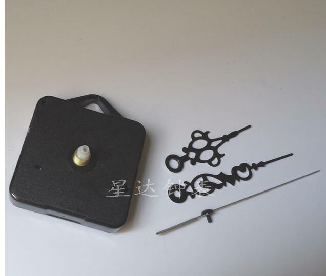 10 piece Hanging hook Black Quartz Clock Movement Mechanism Parts Repair Replacement DIY Essential Tools Quiet Hollow Out Hands