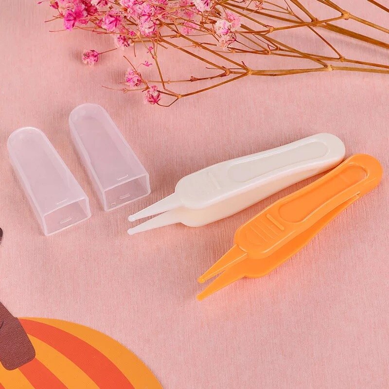 Baby care cleaning tweezers baby daily safety round head clip baby nose cleaning tweezers multifunctional tweezers