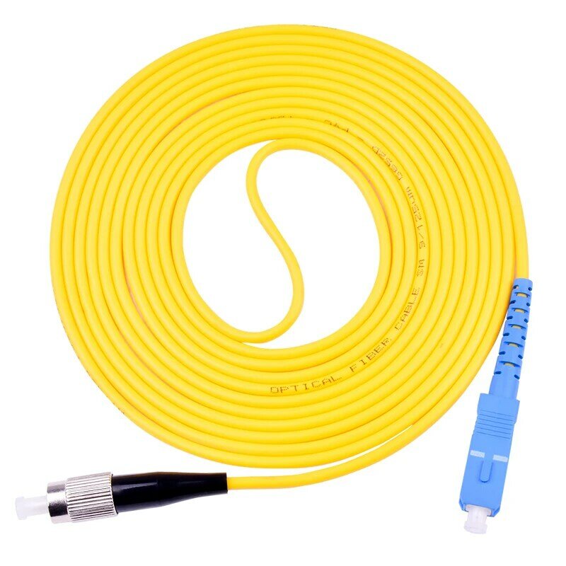 Cable de fibra óptica para puente óptico SM Simplex, Parche de 1m/3m/5m/10m/30m/50m, lote de 10 unids/paquete FC/UPC-SC/UPC