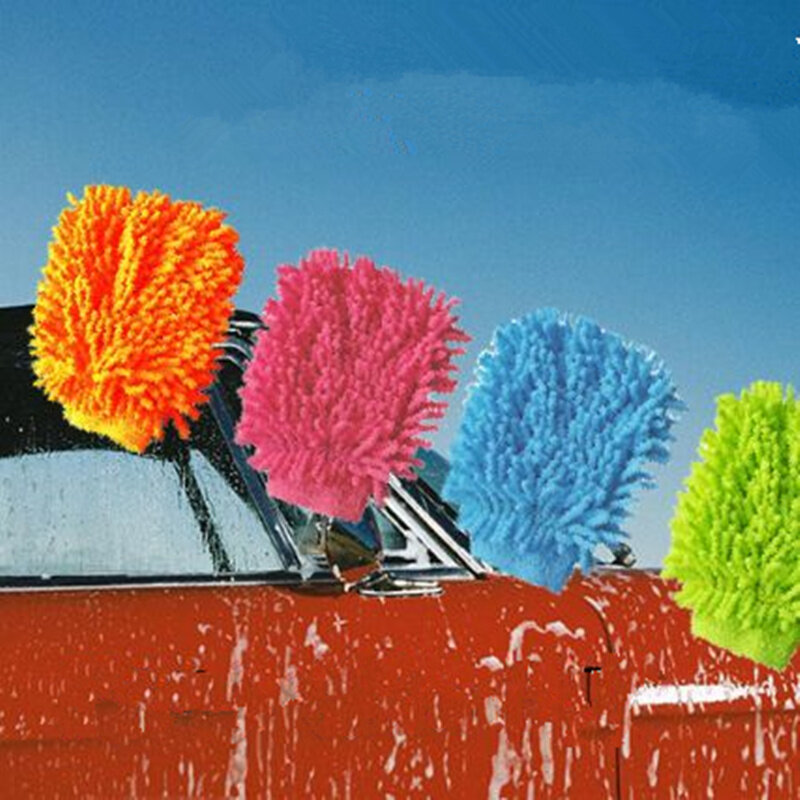 قفازات التنظيف سيارة الألياف الشنيل نافذة غسل تنظيف السيارات قفاز لأودي Bmw لادا Vw أوبل رينو فورد اكسسوارات السيارات