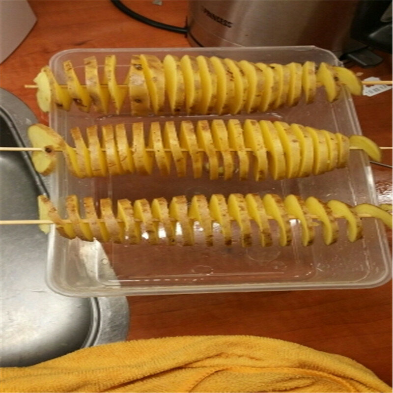 Tornado Potato Spiral Cutter Slicer Spiral potato chips Spiral Potato Tower Chips Making Twist Shredder
