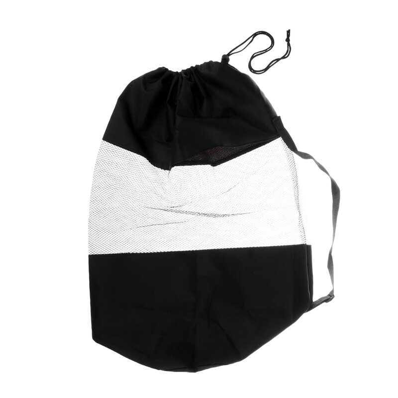 1 Pcs Heavy Duty Mesh Duffel Dive Bag Drawstring Storage Pouch For Scuba Diving Snorkeling Swimming Surfing Black