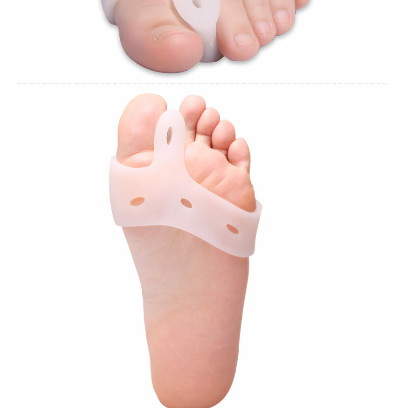 Силиконовый гелевый разделитель пальцев ног, защита большого пальца ноги от вальгусной деформации