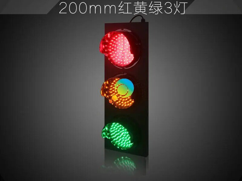 Semáforo de placa laminada a frio 200mm, preço de fábrica, vermelho, amarelo, cor verde, para venda