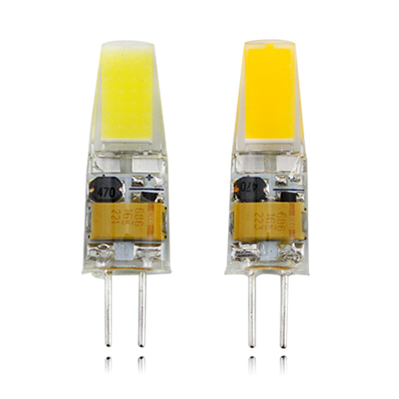 YNL lampu sorot lampu LED G4, 5 buah lampu LED AC DC 12V Mini lampu LED 1505 CIP COB 360 sudut sorot lampu pengganti lampu Halogen G4