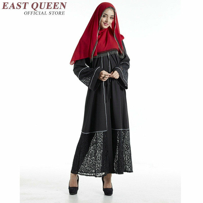 Ropa islámica para mujer, vestido islámico de retazos de encaje, hijab musulmán, NN0269 HQ, novedad de verano, 2019