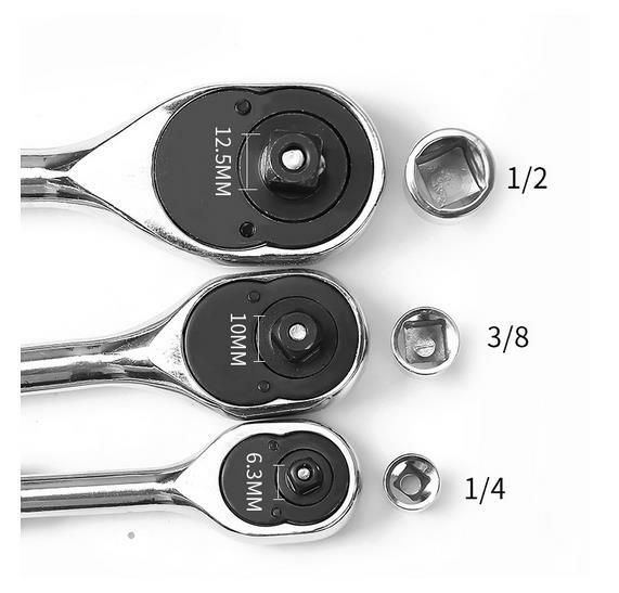 Soquetes de chave de catraca com 6 peças, transformação de articulações 1/4 "3/8", adaptador de soquete, kit de conector de cabeça, acessórios de ferramentas manuais