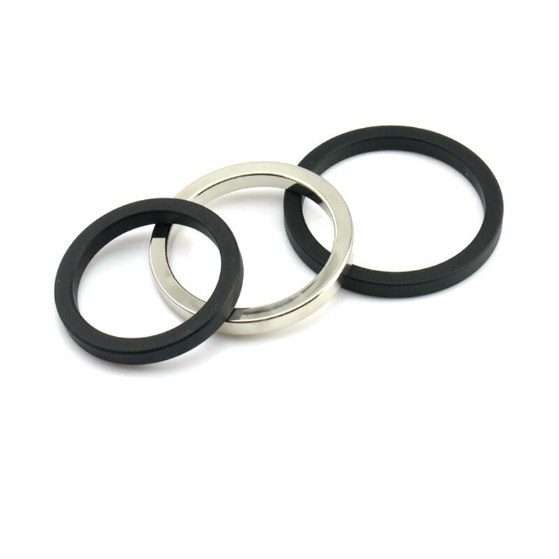 Anillo de Metal para el pene para hombres, anillo de bloqueo de Semen de acero inoxidable de 50mm, anillos grandes para pene de 40mm y 45mm, anillo de erección retardante eyaculante