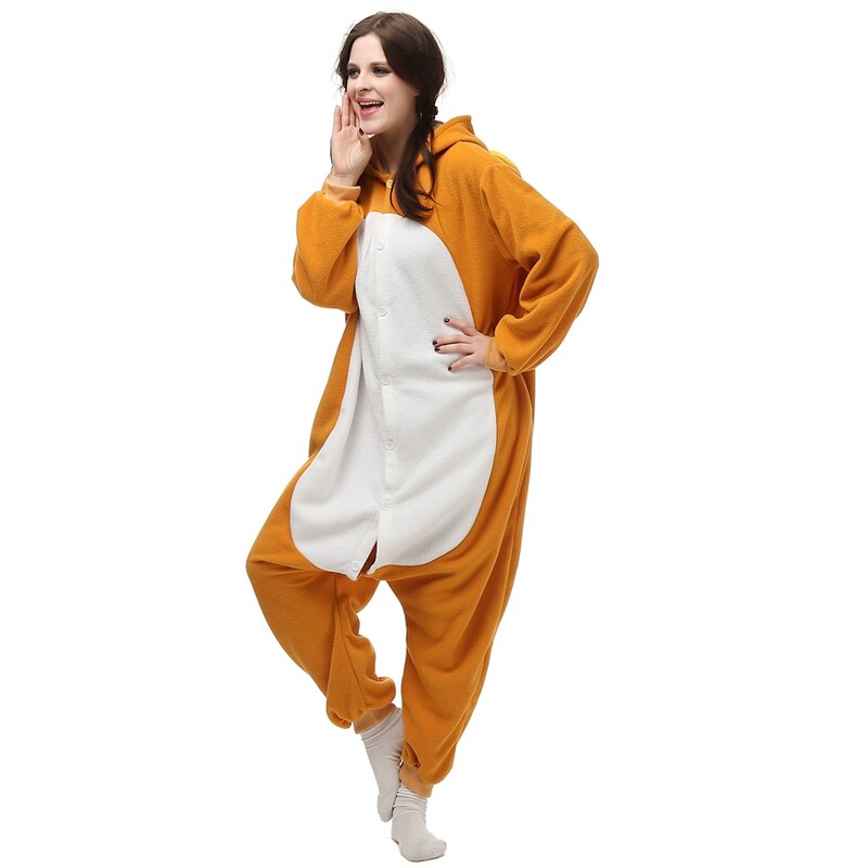 Erwachsene Polar Fleece Kigurumi Rilakkuma Cosplay Kostüm Tier Onesies Pyjamas Halloween Karneval Maskerade Party Overall