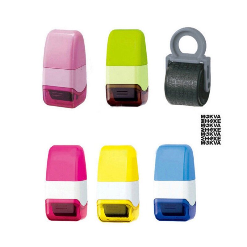 Durable Self-Inking Identity Theft Protection Roller Stamp Perfect for Personal Information Privacy Seal
