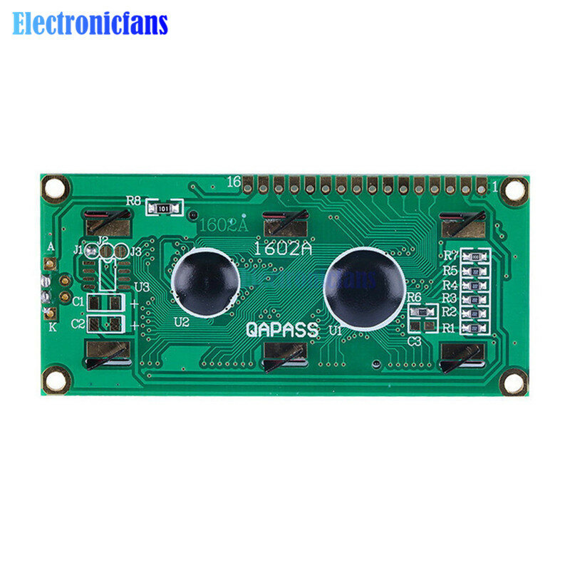 Lcd1602 pcf8574t pcf8574 iic/i2c/インターフェース16x2文字lcdディスプレイモジュール1602 arduinodiy用の青/黄緑色のスクリーン