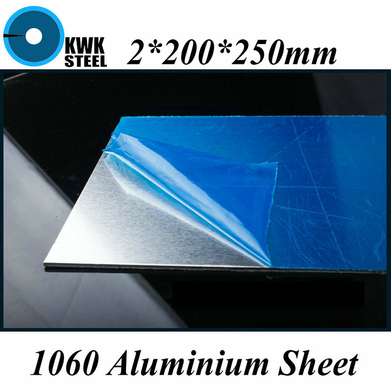 2*200*250mm Aluminium 1060 arkusz czystego Aluminium płyta DIY materiał darmowa wysyłka