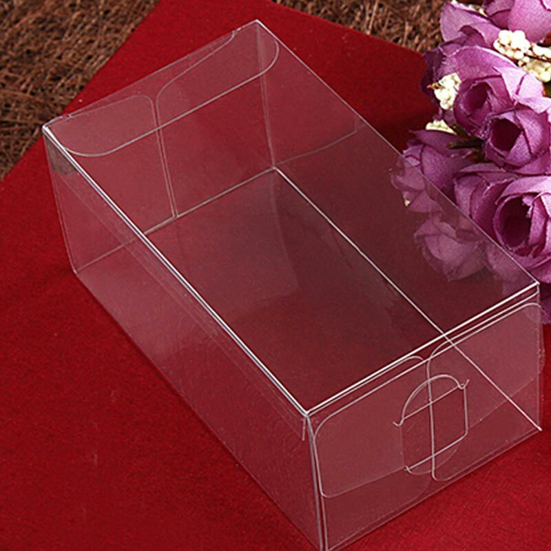 Caixa transparente para presente 7xwxh, caixa de plástico transparente em pvc para armazenamento de joias e presentes de natal. 100 peças