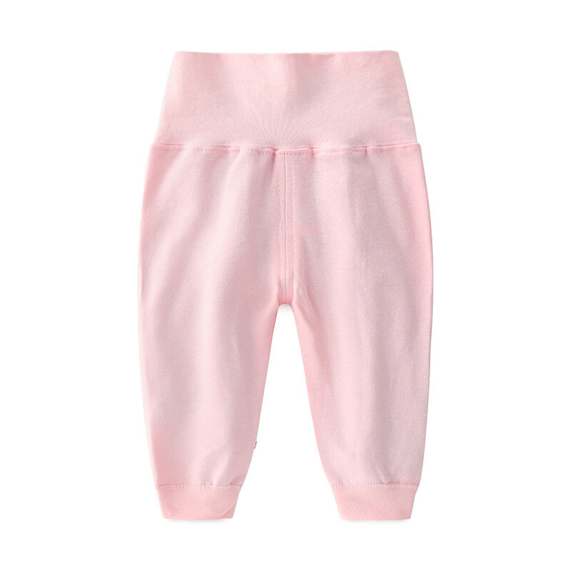 Baby High Waist Belly Pants Baby Cotton Stretch Pants Boys And Girls Kid Long Pants Newborn Pants Dual-Purpose Crotch New 1-5y