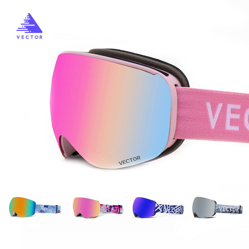 Frauen Ski Brille 2021 Heißer Verkauf Männer Ski Schnee Brille 100% UV400 Schutz Anti-fog-Snowboard Brille Ski Sport ausrüstung