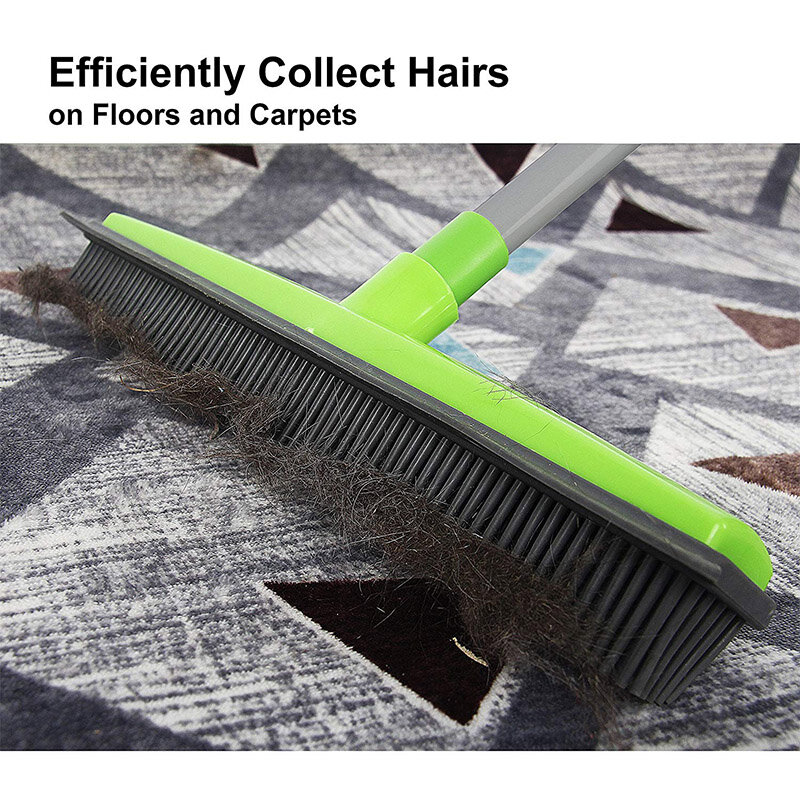 Rubber broom pet hair removal device magic telescopic bristles cleaning broom squeegee scraping long hair broom
