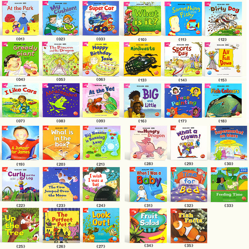 Bebê crianças educação precoce chinês-inglês histórias curtas nível preparatório grau leitura material livros no total 35 + 2cd
