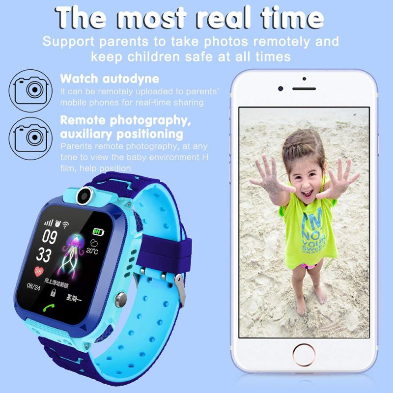 Детские умные водонепроницаемые часы SOS, отслеживание местоположения, дистанционное отслеживание языка, Интерком, умные часы 2019