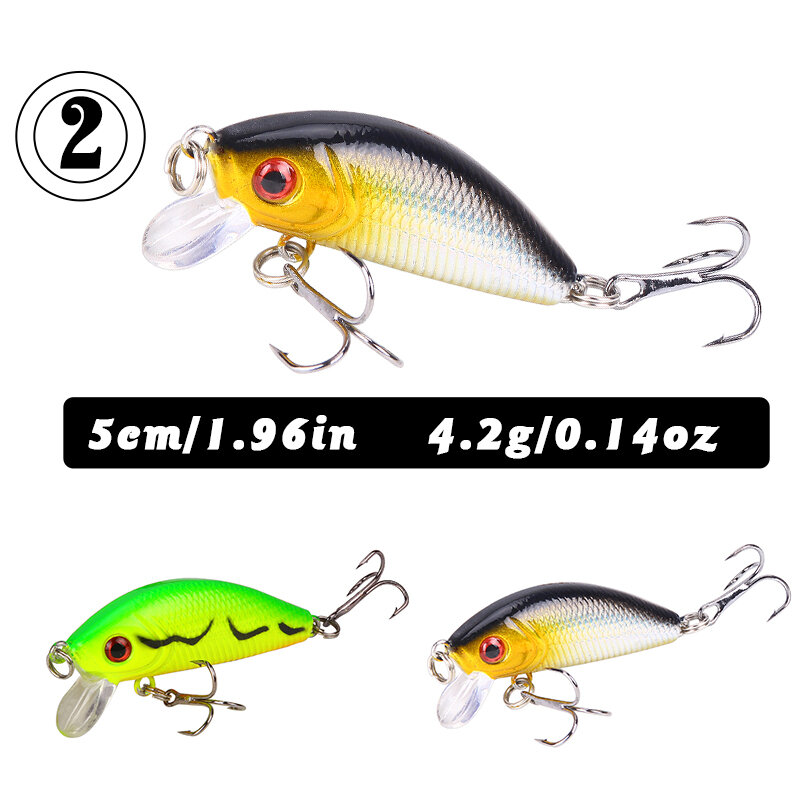 SEAPESCA Retail mini fishing lures colorfully minnow crank magnet system 45/50/30mm 3.5/4.2/1.6g 2018 hot model crank bait YA24B