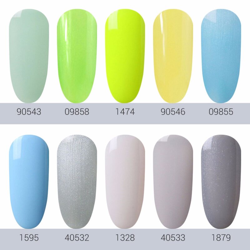 H & m 8 ML lato jasny kolor żel do paznokci tłoczenia farby Nude lato żel do paznokci lakier do paznokci UV LED Gellak zielony kolor Gelpolish