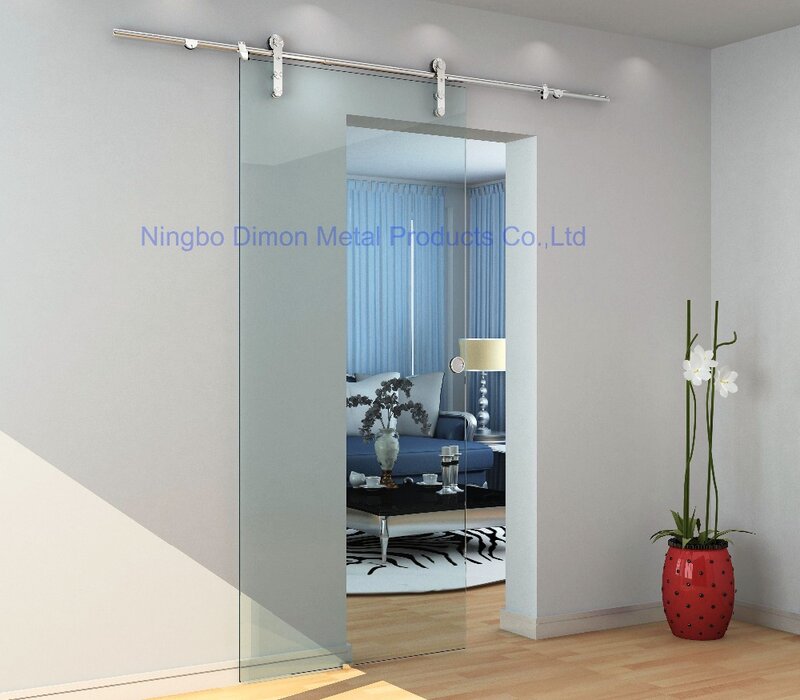 Высококачественная стеклянная раздвижная дверь Dimon, металлическая фурнитура из нержавеющей стали DM-SDG 7002
