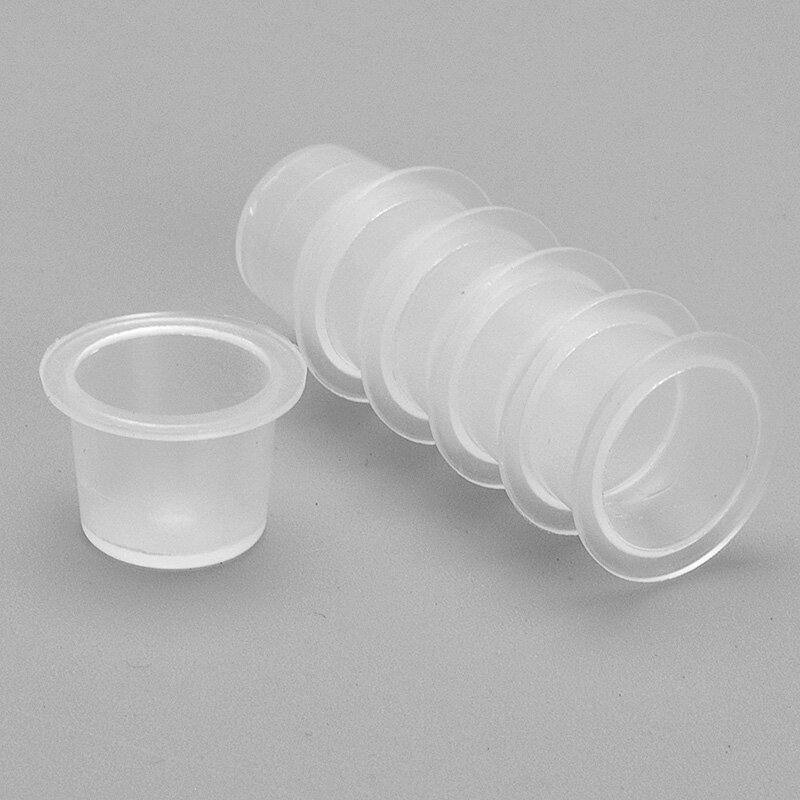 100 PCS Plastic Disposable Microblading Tattoo Ink Cups S/M/L Permanent Makeup Pigment Clear Holder Container Cap