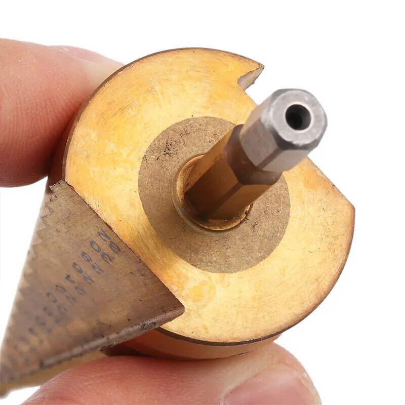 4-32 mm 4-20 HSS Titanium Coated Step Drill Bit for Metal High Speed Steel Wood Drilling Power Tools Hole Cutter Step Cone Drill