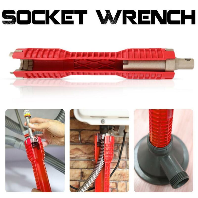 Multifunctional  Faucet and Sink Installer Tool Socket Wrench For Red Amenitee New