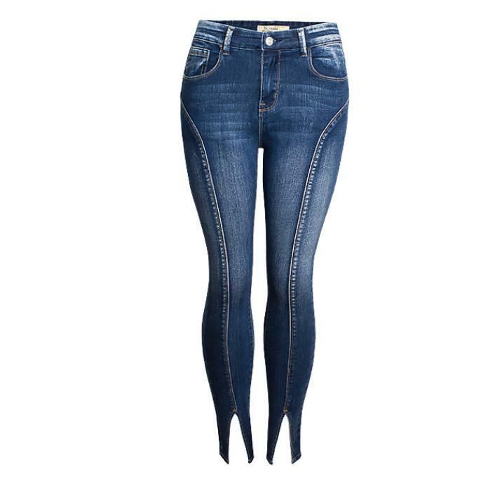 2019 buracos estiramento namorados jeans rasgados para mulher com cintura média calças de brim para mulheres rasgadas jeans tamanho grande k1023