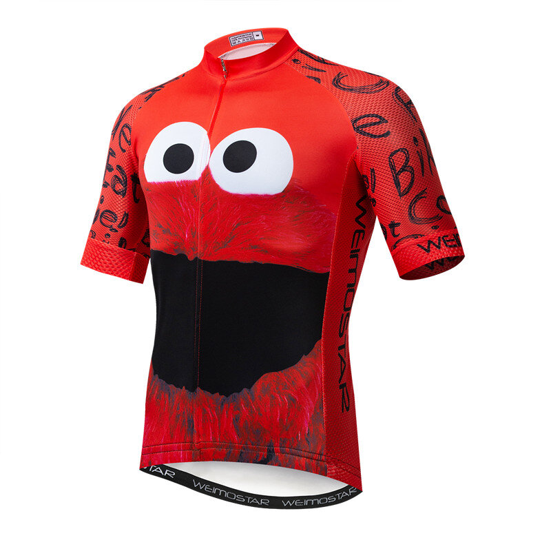Weiostar-Jersey de ciclismo verde masculino, Cookie bicicleta roupas, MTB respirável bicicleta camisa, Top, Engraçado