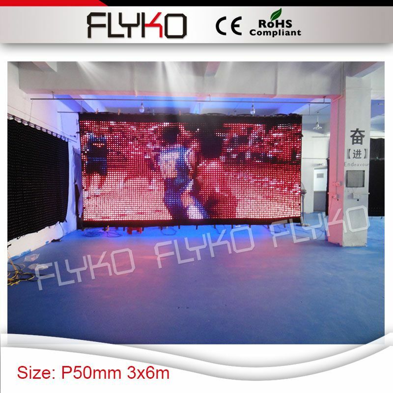 무료 배송 led dj 배경 10 피트 20 피트 P50mm 비디오 커튼 디스플레이 화면 비행 케이스