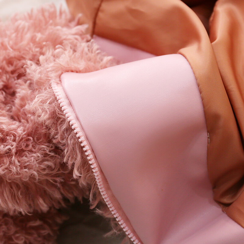 Chaqueta de piel sintética con capucha para mujer, abrigo grueso y cálido de gran tamaño, con cremallera, peluda y esponjosa, invierno, 2018