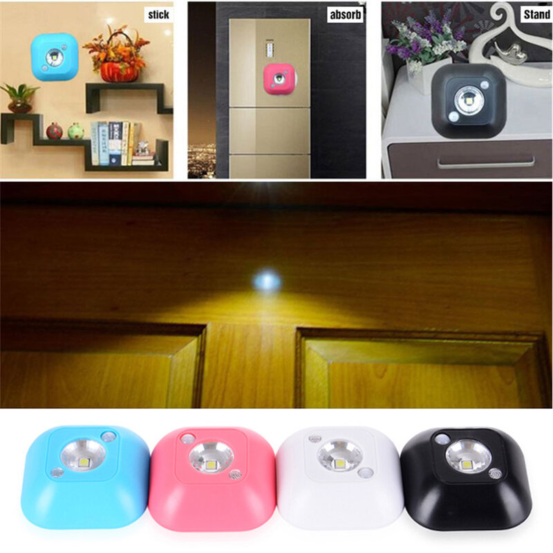 Mini cuerpo inteligente inalámbrico LED con Sensor, PIR luz nocturna, movimiento infrarrojo magnético, bombillas LED de emergencia para lámpara de pared, armario y escaleras