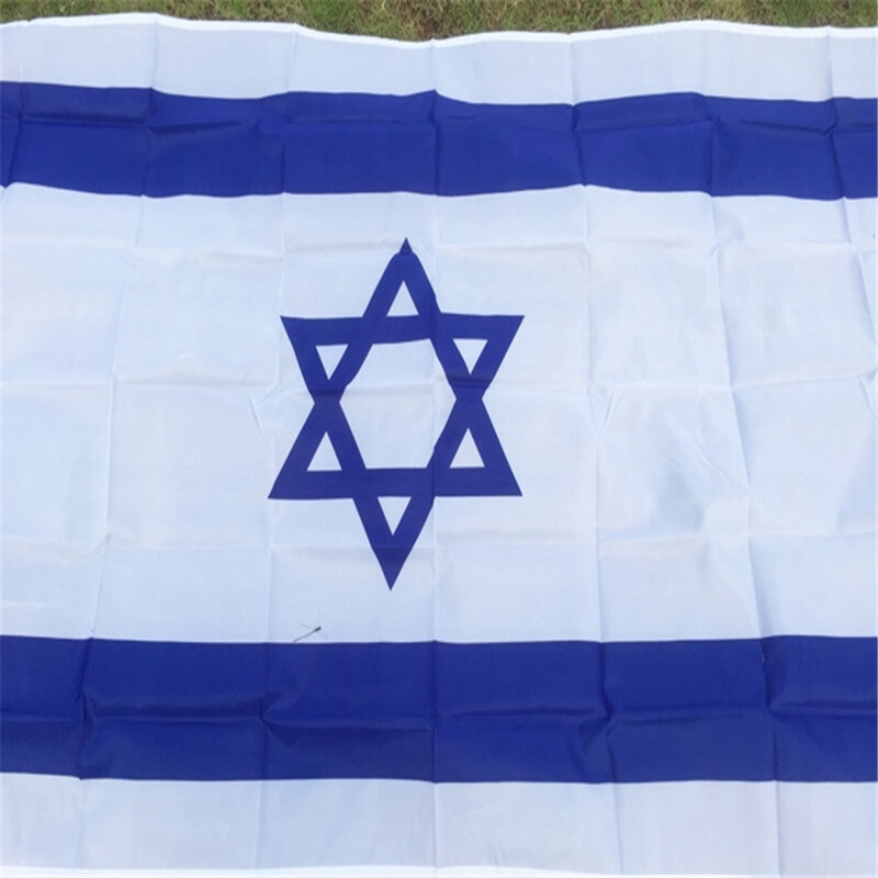 Asia 90*150cm National Flag Israel 3*5 feet Polyester Blue David's Star Flag Banner&Bar Classroom Decoration Flying