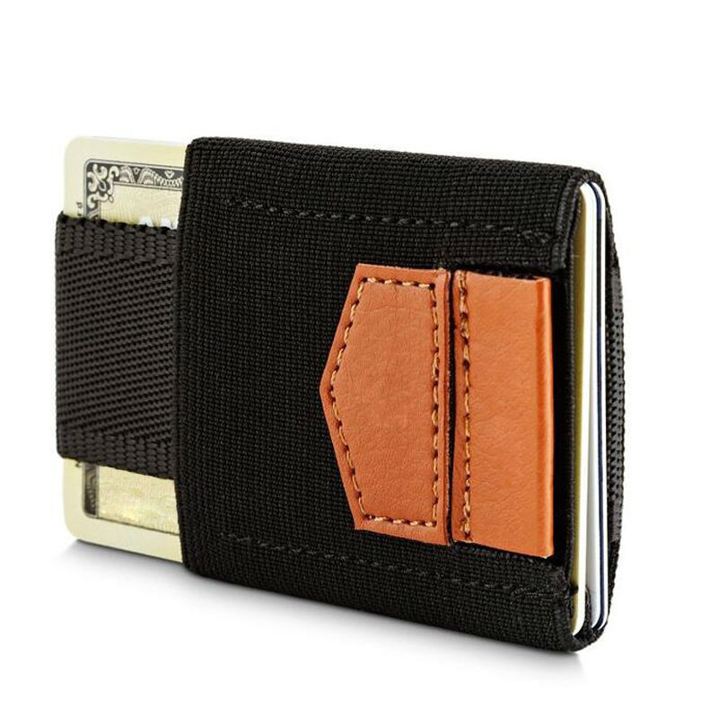 Portafoglio minimalista Super sottile porta carte di credito porta carte di credito portamonete per uomo donna tasca portafogli da uomo elastici magici