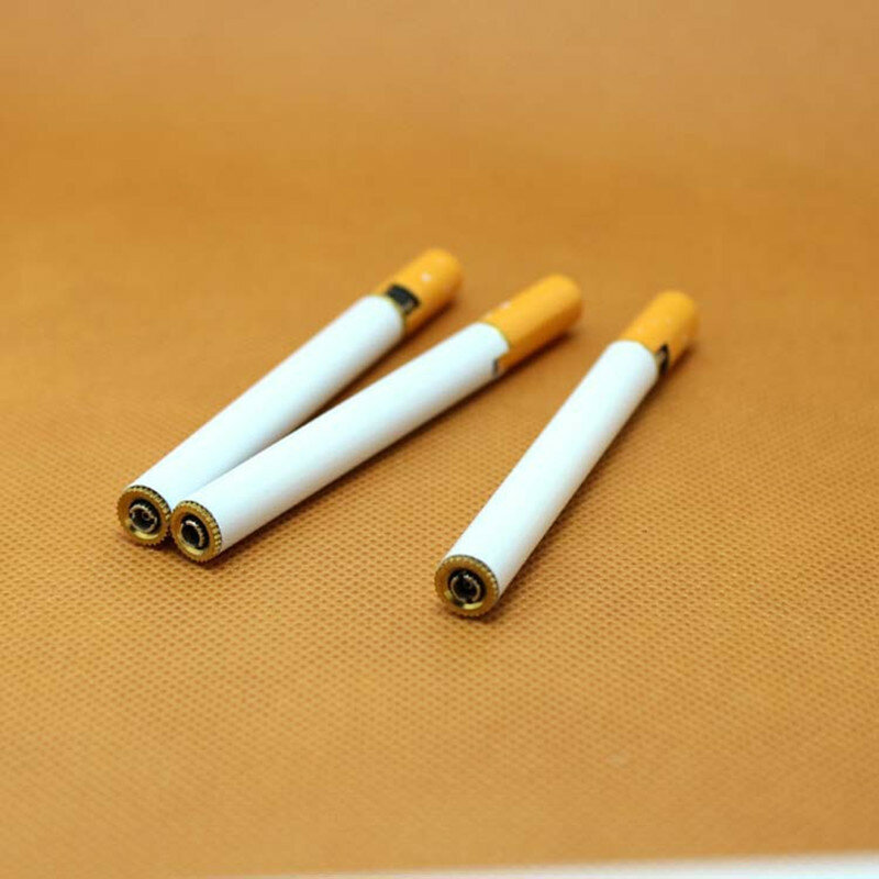 (Bez gazu) 3 sztuk na zewnątrz Mini Compact Jet butan lżejsze metalowe wiatroszczelne Flint papieros w kształcie nadmuchiwane zapalniczki