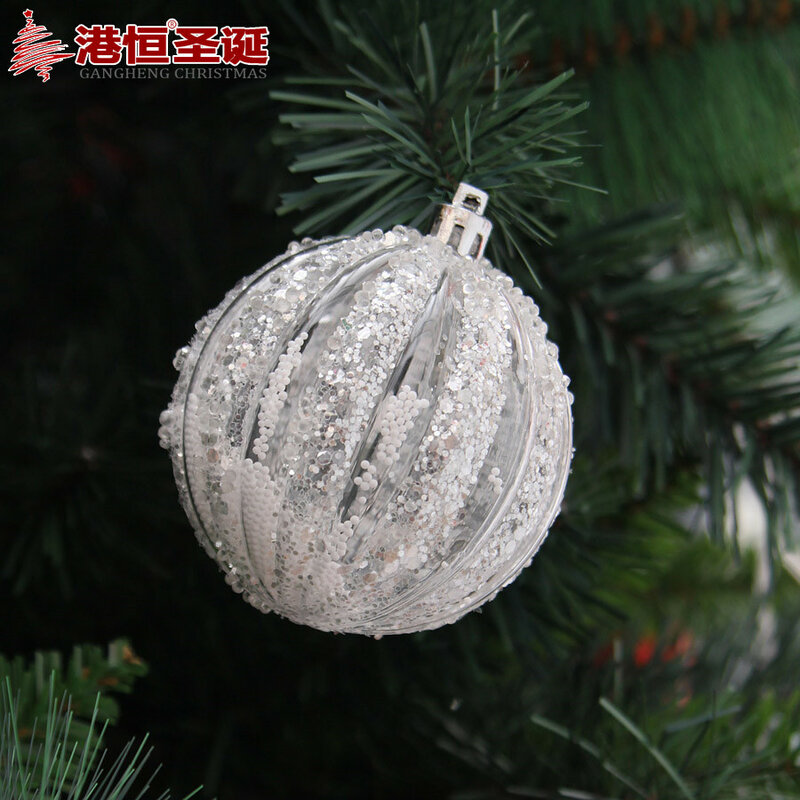 粘着性のあるカボチャ型のスパンコールボール,クリスマス,5〜8cm,木の装飾品,無料配達