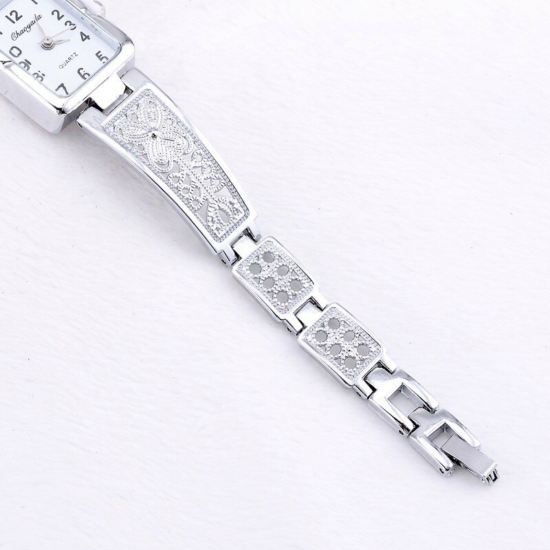 Luksusowe srebrny zegarek kobiet zegarki damskie zegarki na bransolecie zegarek dla pań kobiet zegar reloj mujer zegarek damski relogio feminino