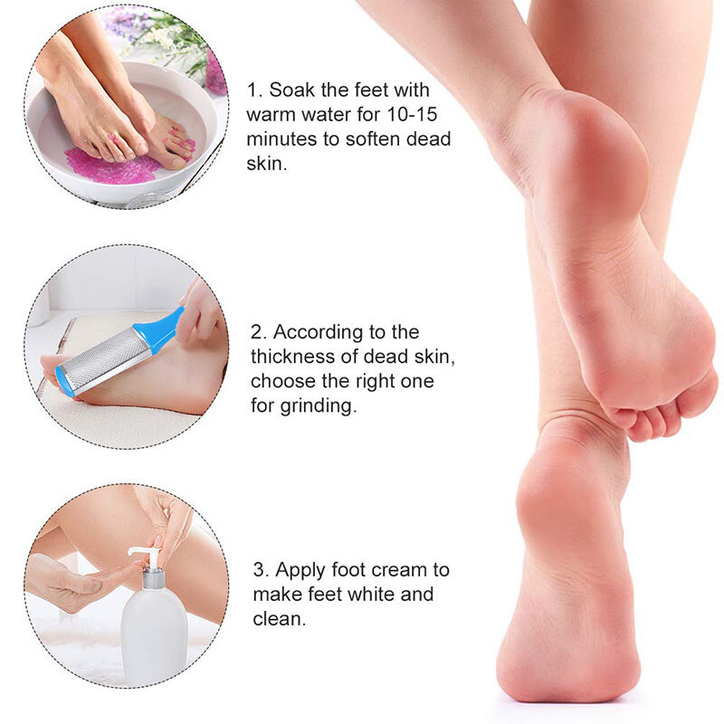 Набор для педикюра GOALONE 8 в 1, скребок для ног, пилка для ног, скребок для мозолей для удаления омертвевшей кожи, отшелушивающая мочалка