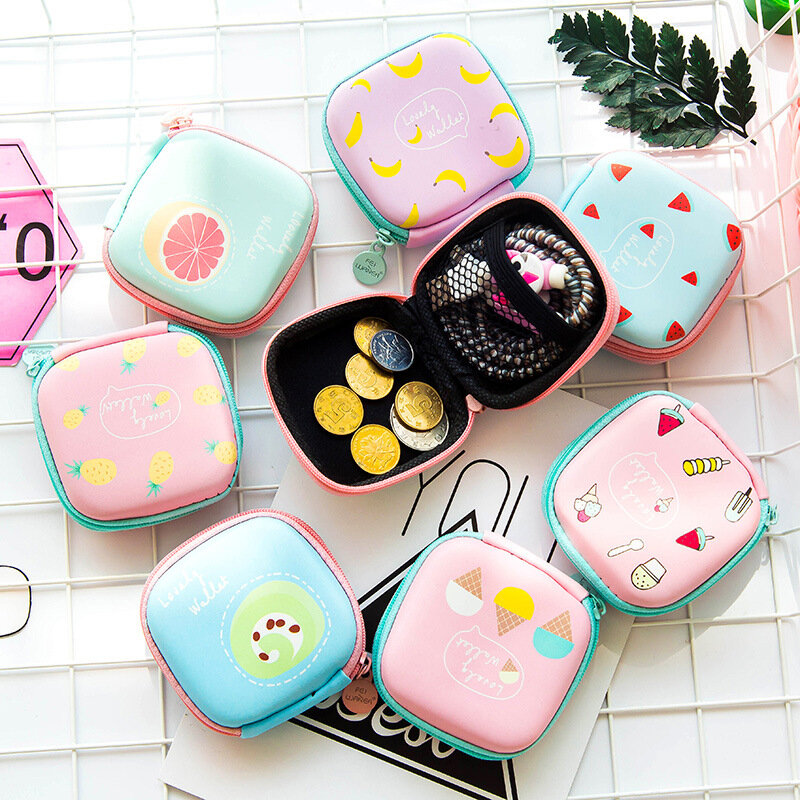 1 PC New Hot Cute Storage Bags Case For Earphone EVA Headphone Container USB Cable Earbuds Storage Box Pouch Bag Holder