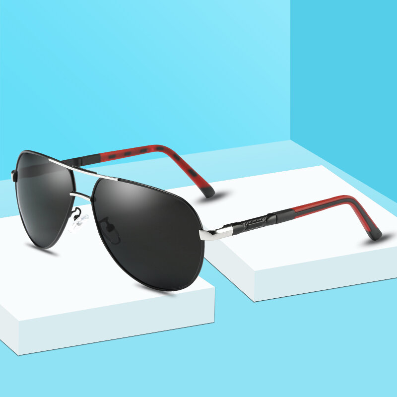 COASION Brand Design Classic Pilot Polarized Sunglasses Men Women Aluminum Sun Glasses Coating Lens for Driving Shades CA1222