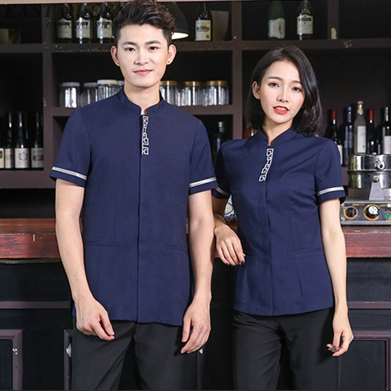 Uniformes do garçom e da garçonete roupa do restaurante uniformes da garçonete para garçons catering cozinha vestuário do hotel uniforme dd1083