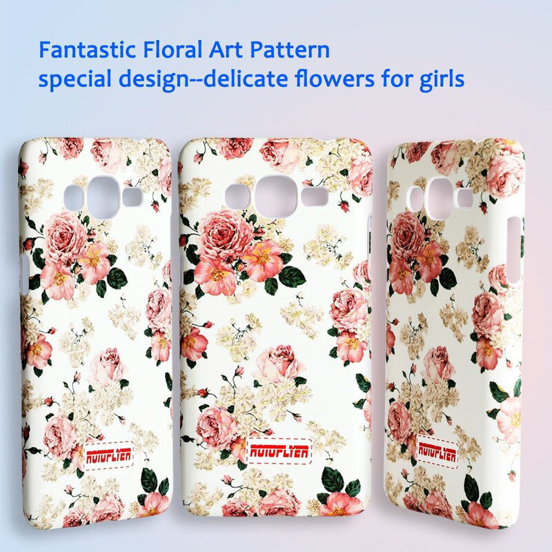 Funda trasera rígida para Samsung Galaxy J2 Prime, carcasa brillante con estampado Floral clásico para chicas, tacto suave para SM-532F