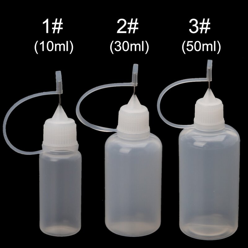 あたり3個セットejuiceボトル吸う鋼針ドリップ先端プラスチック空の液体スポイト10/30/50ミリリットル