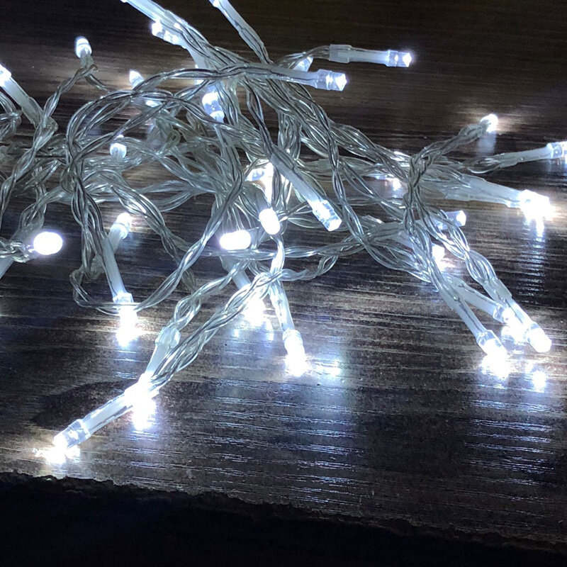 10/20/40/80/160 AA แบตเตอรี่แบตเตอร์รี่ LED String Lights สำหรับคริสต์มาส Garland งานแต่งงานตกแต่งคริสต์มาส flasher Fairy ไฟ